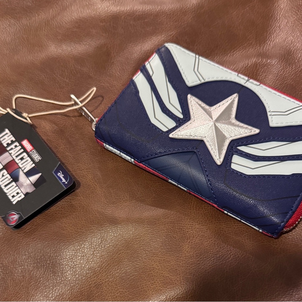 Marvel Blue and Red Wallet with Silver Star